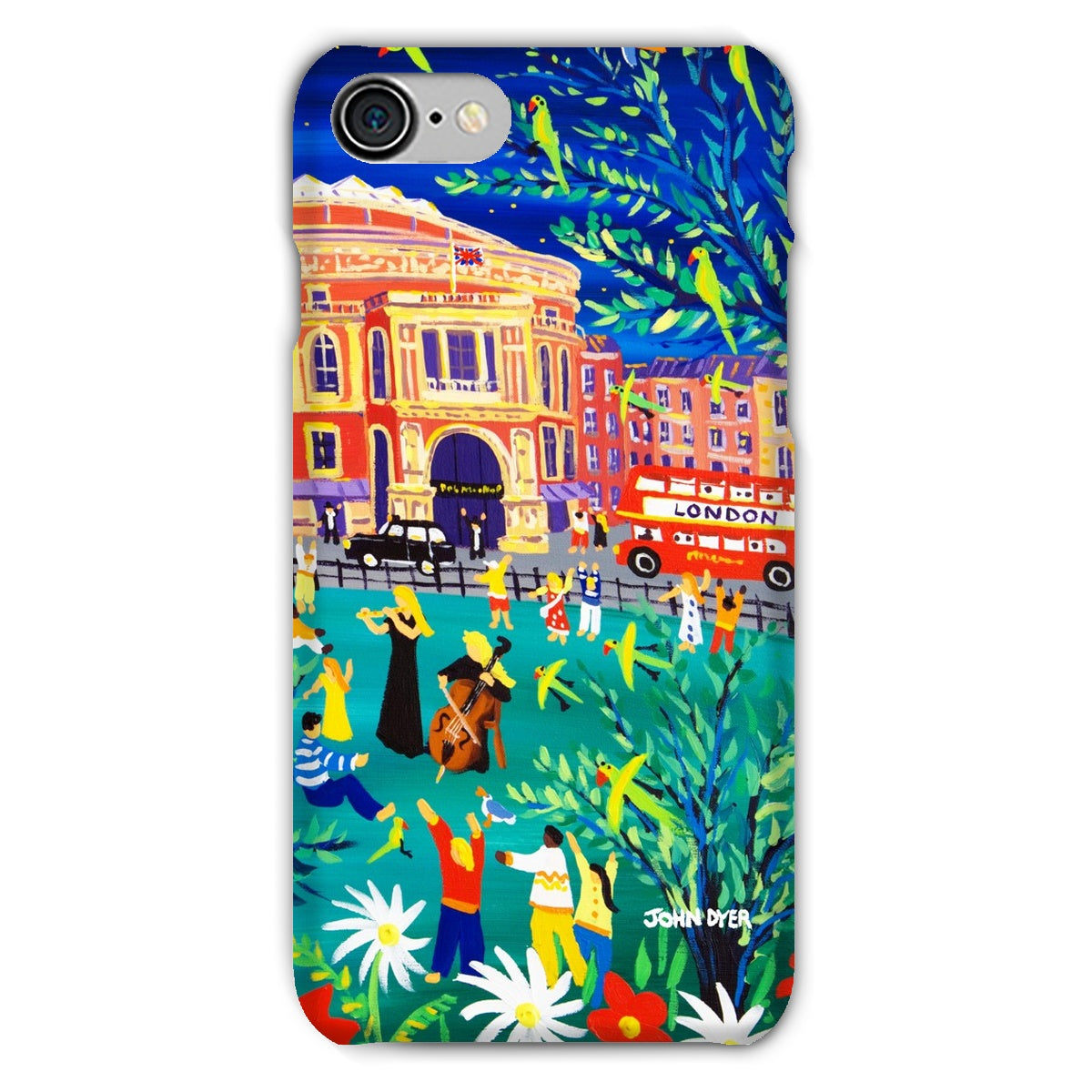 Snap Art Phone Case. Royal Albert Hall, Hyde park, London. Musicians. Artist John Dyer. Cornwall Art Gallery