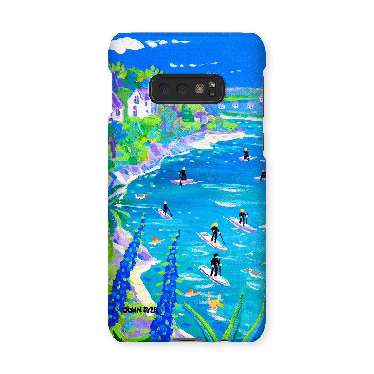 Snap Art Phone Case. SUP Paddleboarding, Gannel Estuary, Newquay. Artist John Dyer. Cornwall Art Gallery