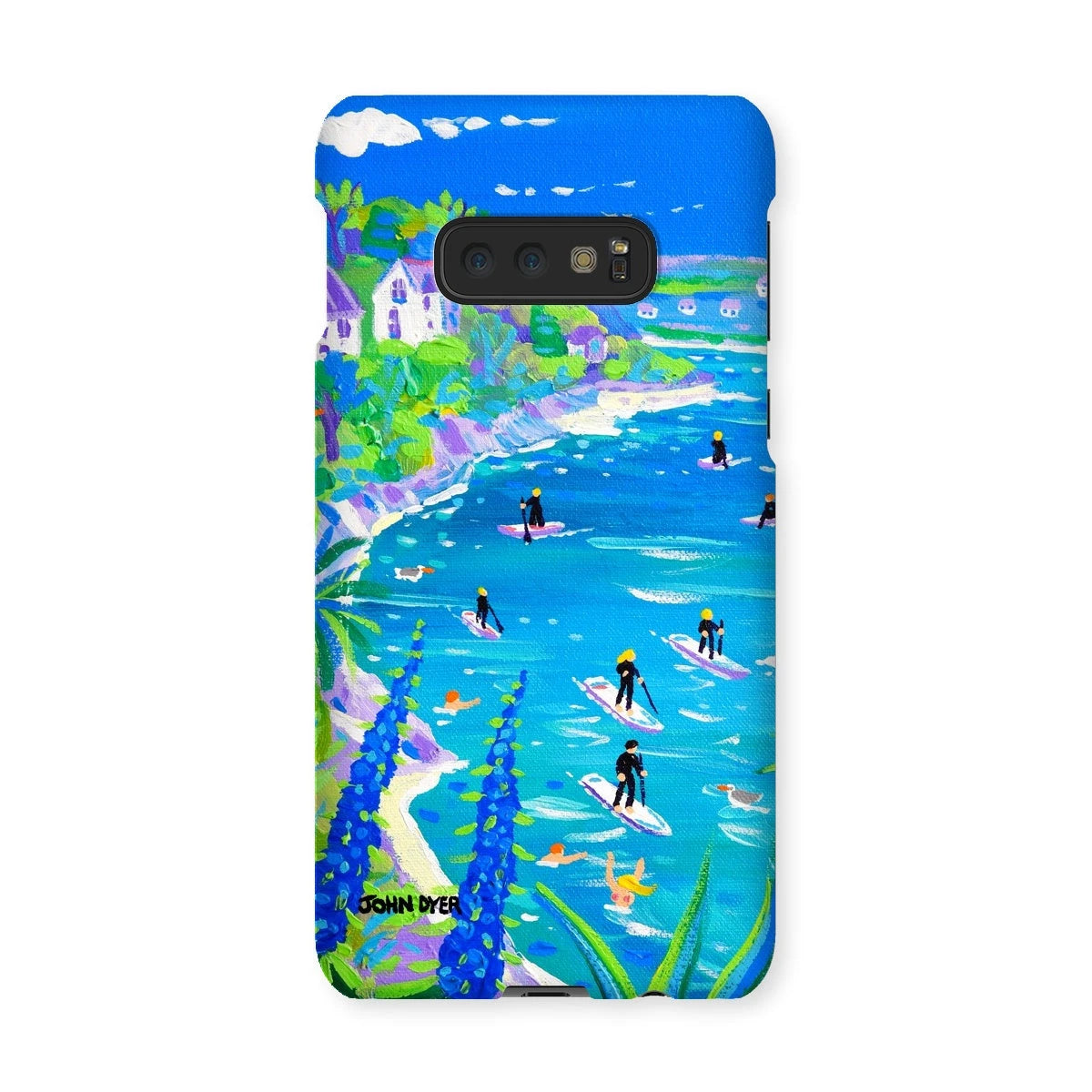 Snap Art Phone Case. SUP Paddleboarding, Gannel Estuary, Newquay. Artist John Dyer. Cornwall Art Gallery John Dyer