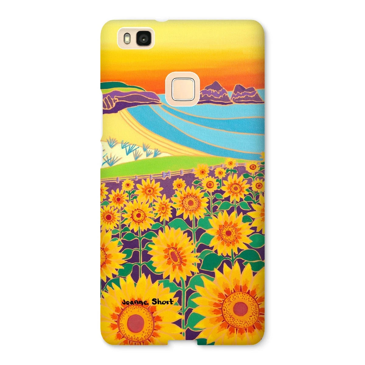 Snap Art Phone Case. Sunflowers, Holywell Bay. Artist Joanne Short. Cornwall Art Gallery Joanne Short