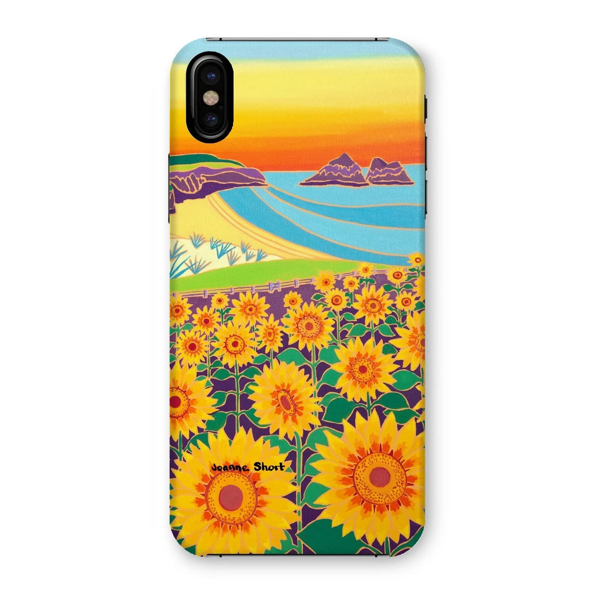 Snap Art Phone Case. Sunflowers, Holywell Bay. Artist Joanne Short. Cornwall Art Gallery Joanne Short
