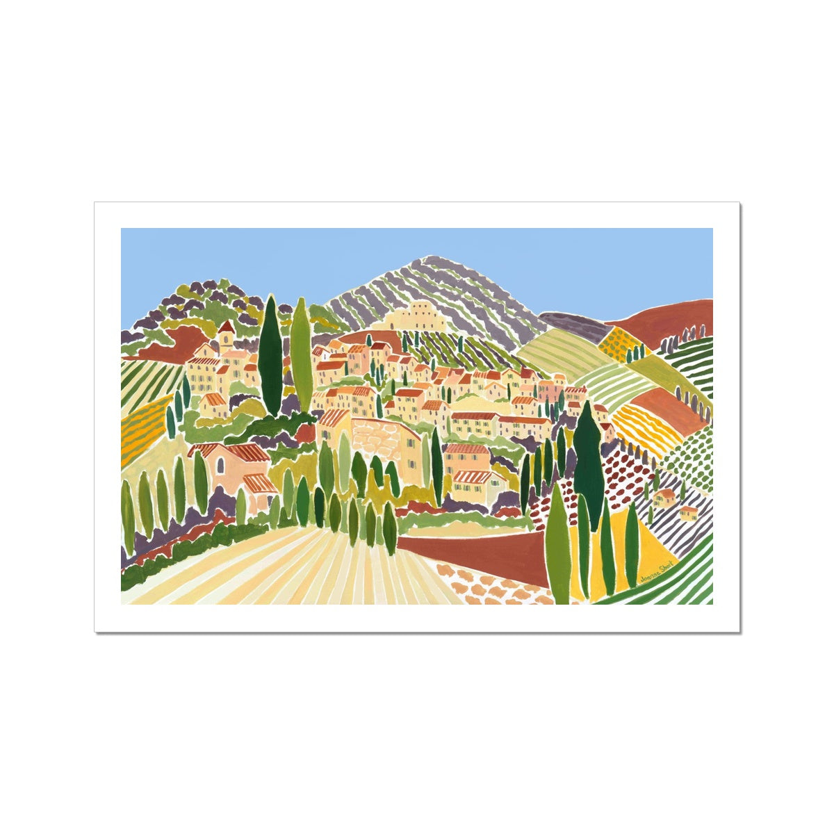 Joanne Short Fine Art Open Edition French Art Print. 'The Old Town, Vaison La Romaine'. French Art Gallery