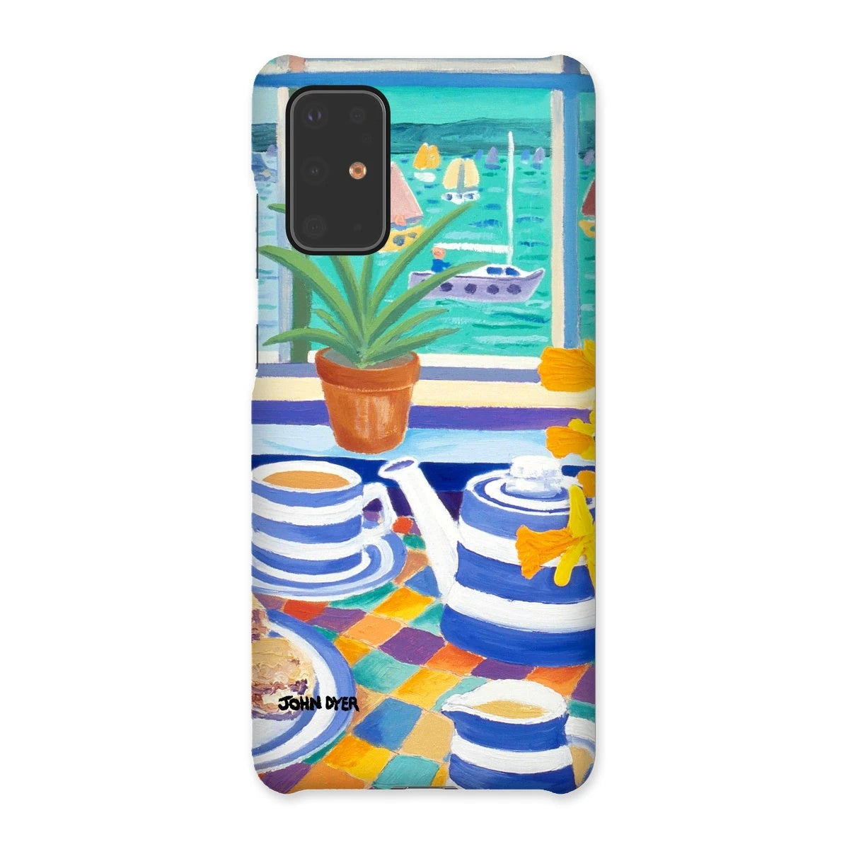 Snap Art Phone Case. Cornishware. Artist John Dyer. Cornwall Art Gallery John Dyer
