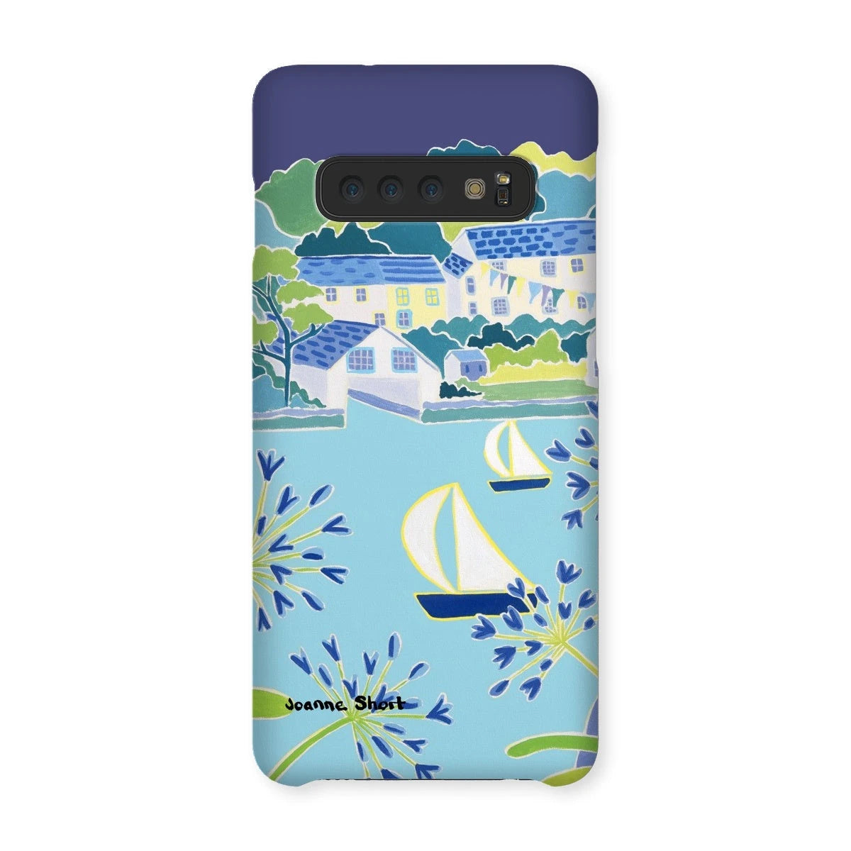 Snap Art Phone Case. Helford River & Village. Artist Joanne Short. Cornwall Art Gallery Joanne Short