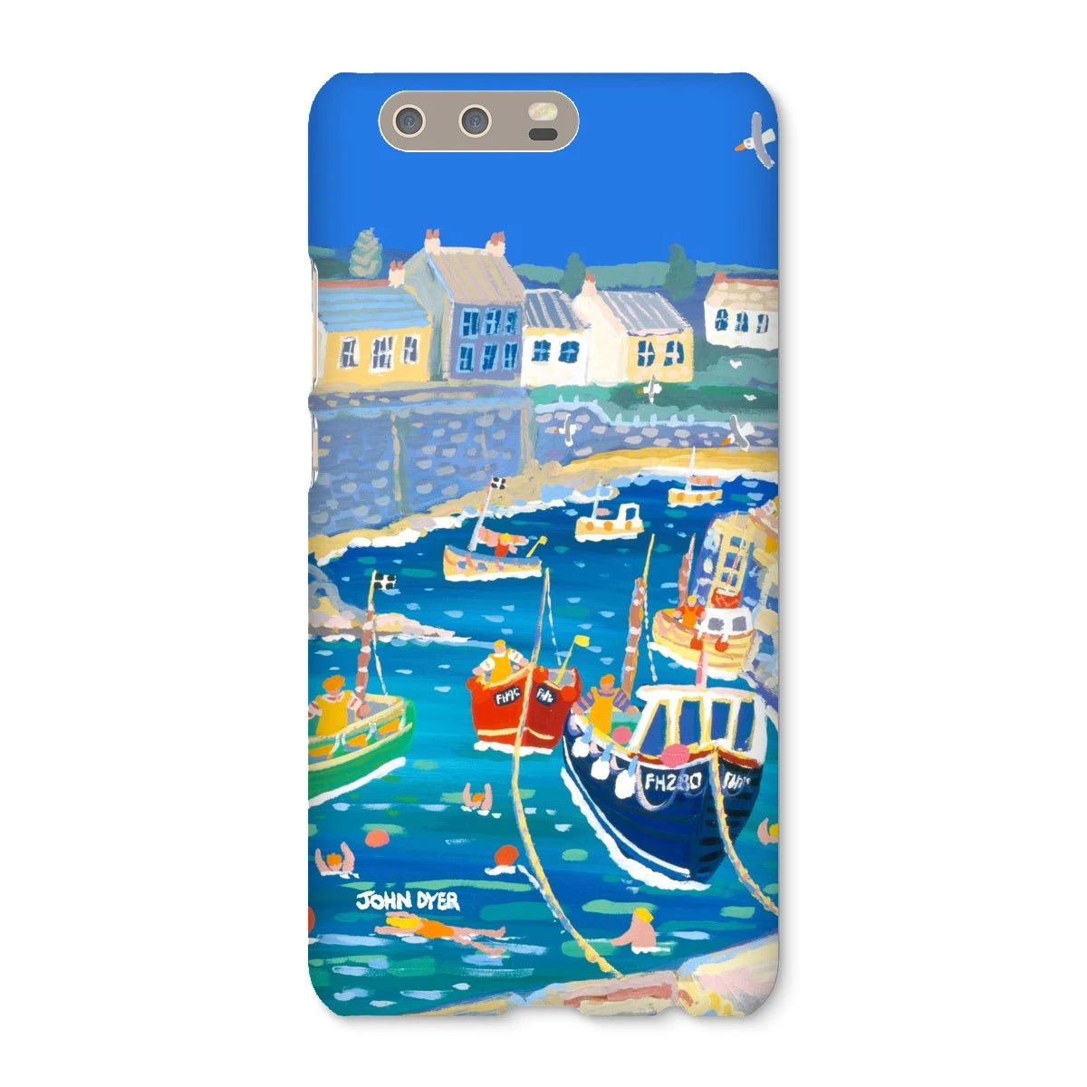 Snap Art Phone Case. Coverack Harbour. Artist John Dyer. Cornwall Art Gallery John Dyer