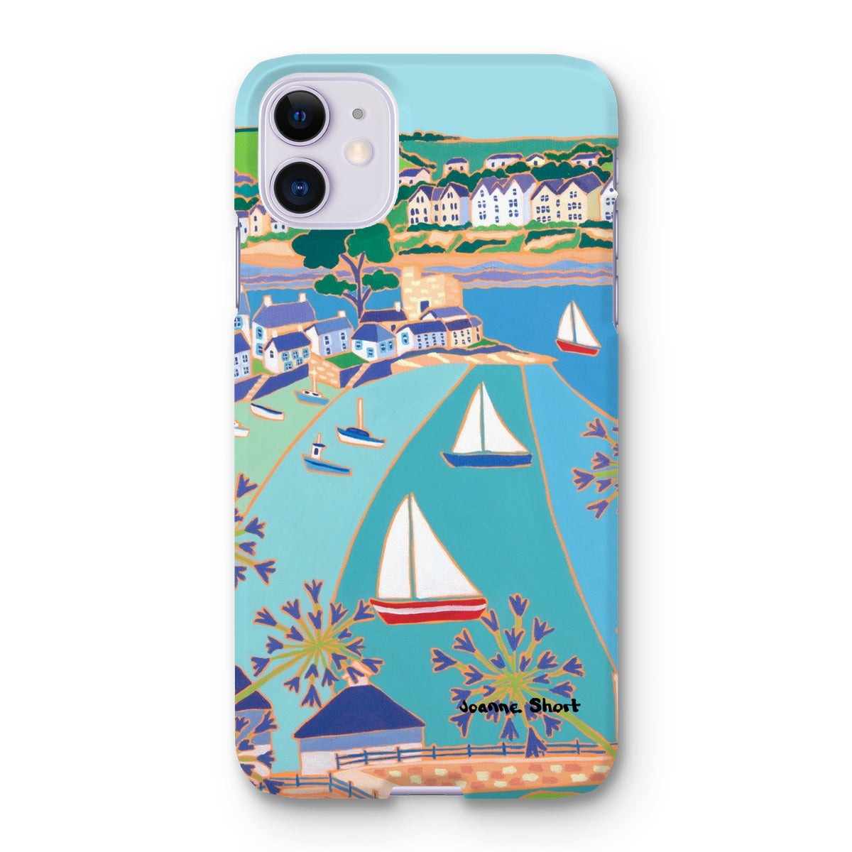 Snap Art Phone Case. Polruan & Fowey River. Artist Joanne Short. Cornwall Art Gallery