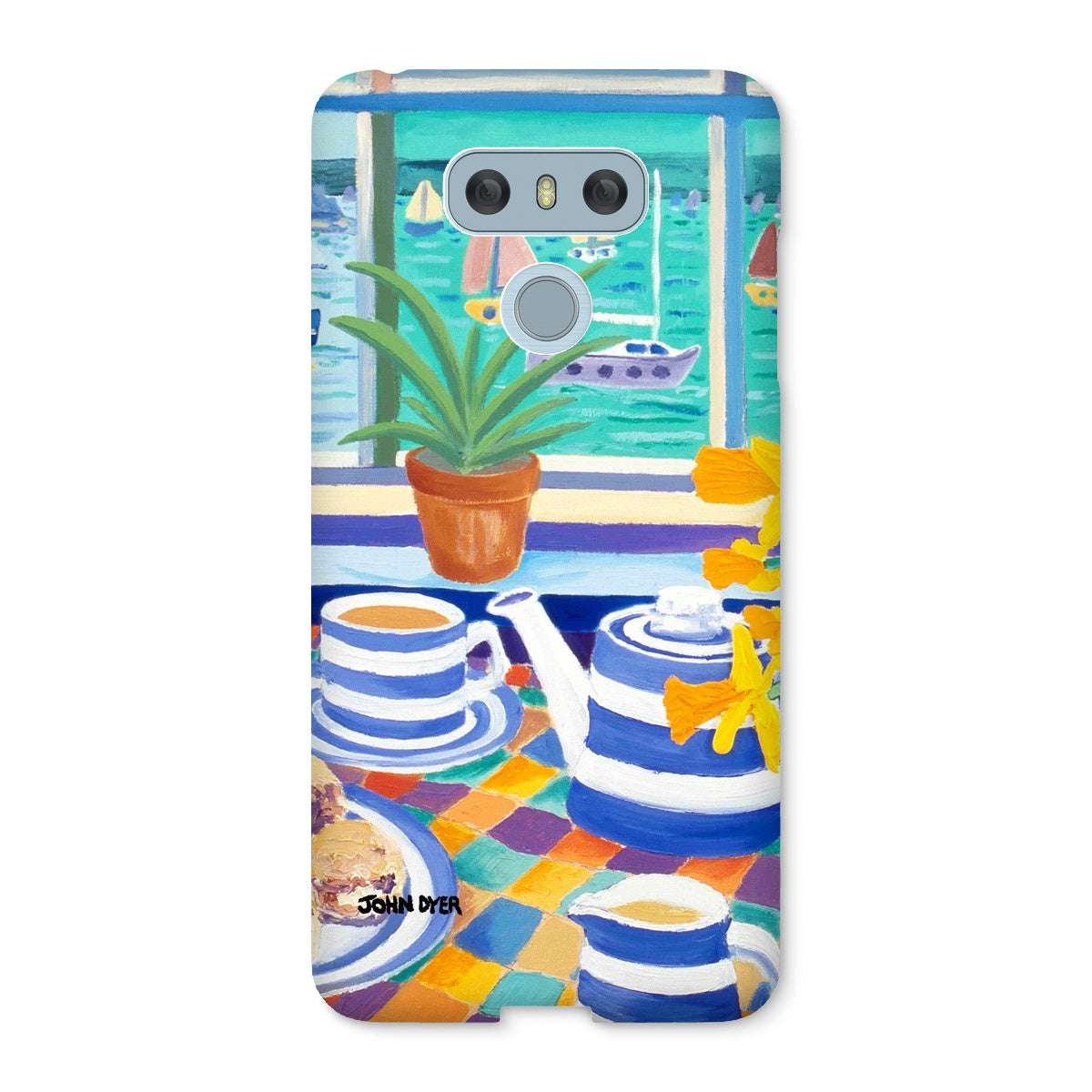 Snap Art Phone Case. Cornishware. Artist John Dyer. Cornwall Art Gallery