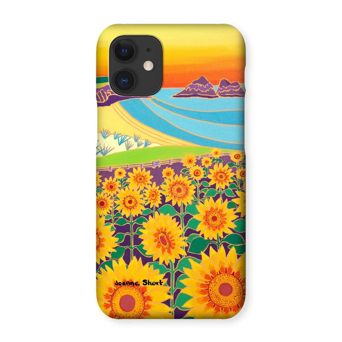 Snap Art Phone Case. Sunflowers, Holywell Bay. Artist Joanne Short. Cornwall Art Gallery Joanne Short