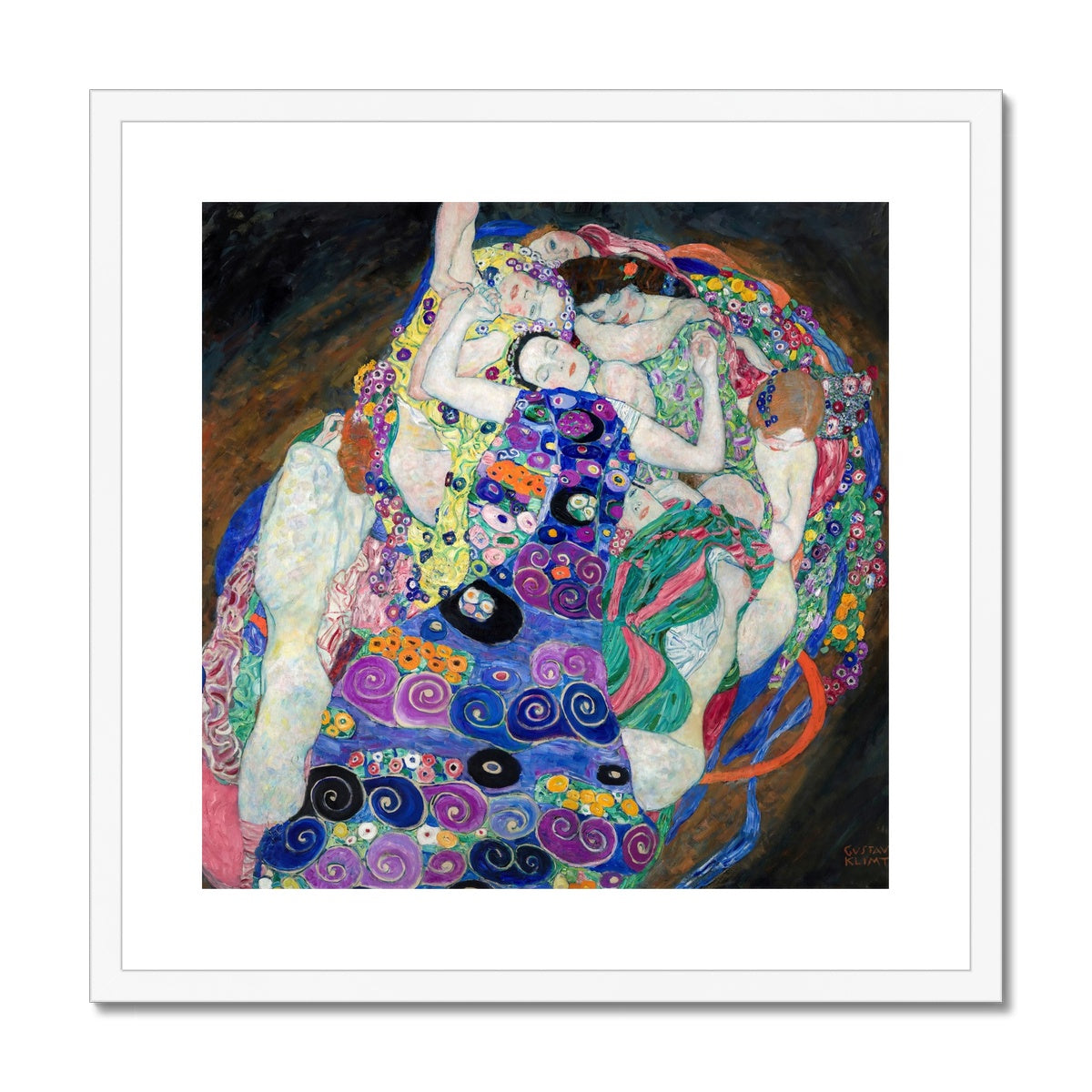 Gustav Klimt Framed Open Edition Art Print. 'The Maiden'. Art Gallery Historic Art
