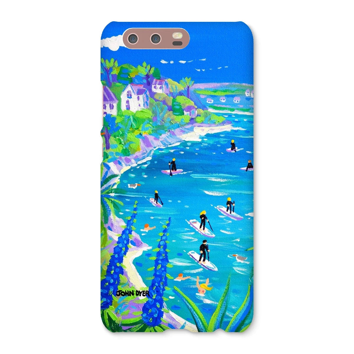 Snap Art Phone Case. SUP Paddleboarding, Gannel Estuary, Newquay. Artist John Dyer. Cornwall Art Gallery John Dyer
