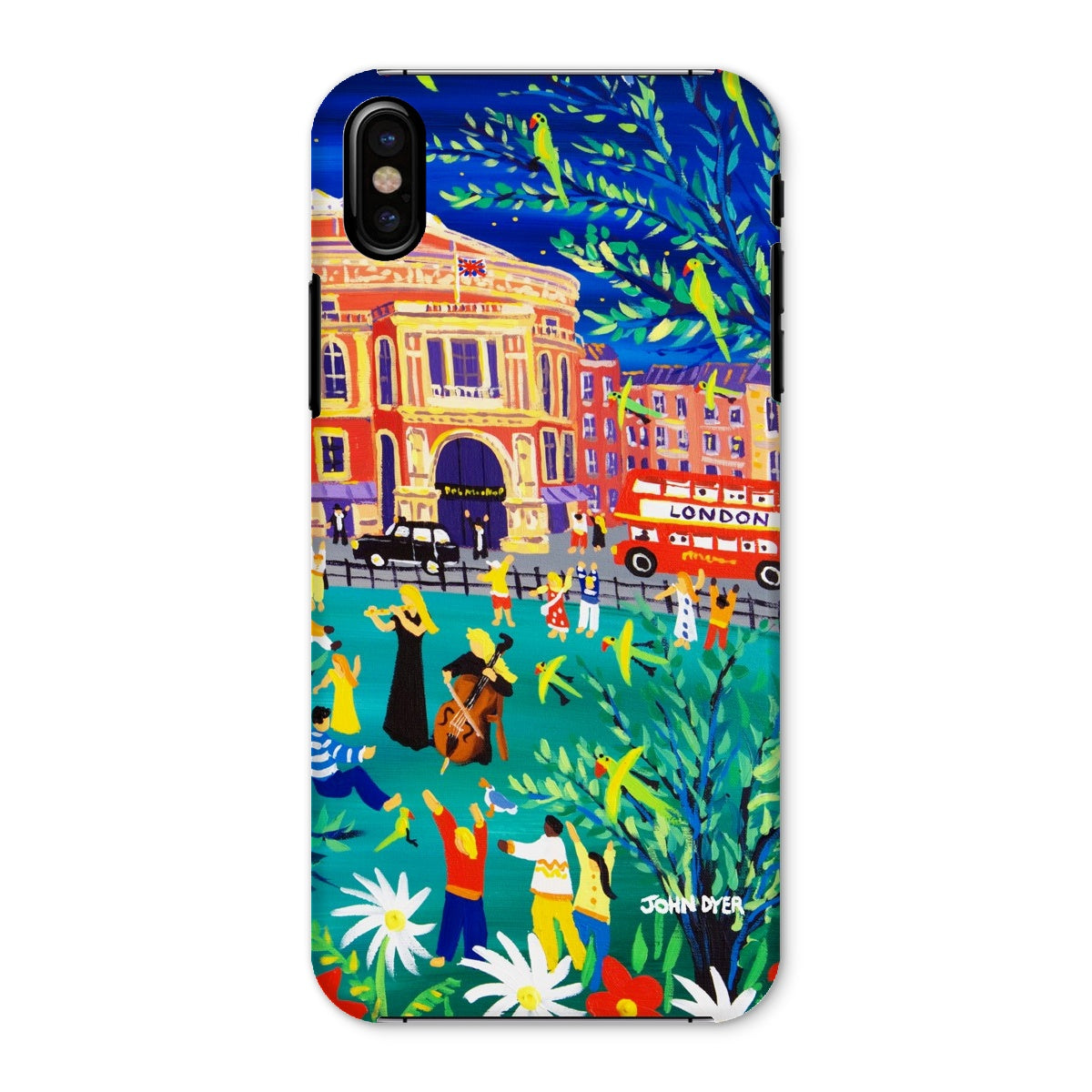 Snap Art Phone Case. Royal Albert Hall, Hyde park, London. Musicians. Artist John Dyer. Cornwall Art Gallery