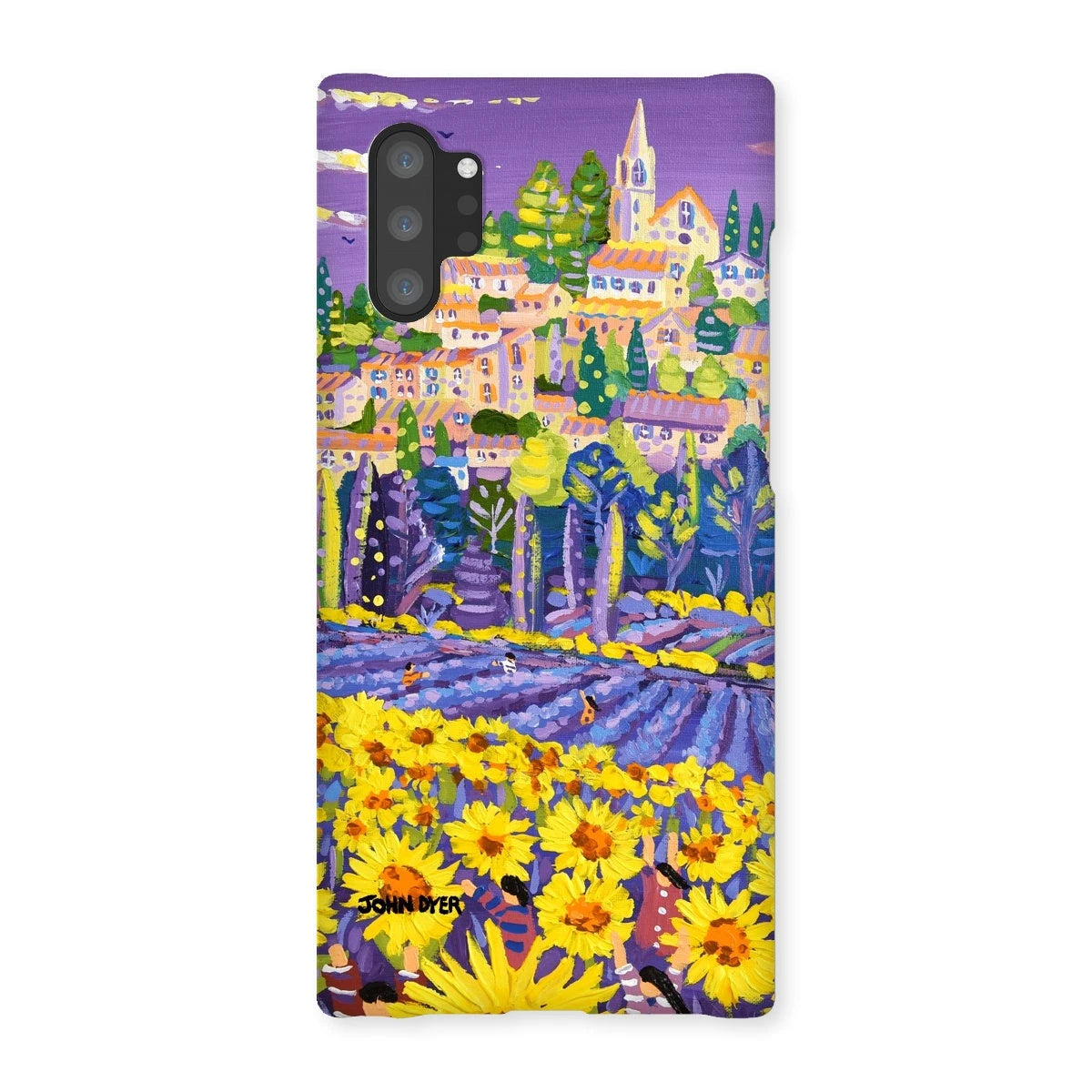 Snap Art Phone Case. Lavender & Sunflower Pickers, Provence, France. Artist John Dyer. Cornwall Art Gallery. John Dyer
