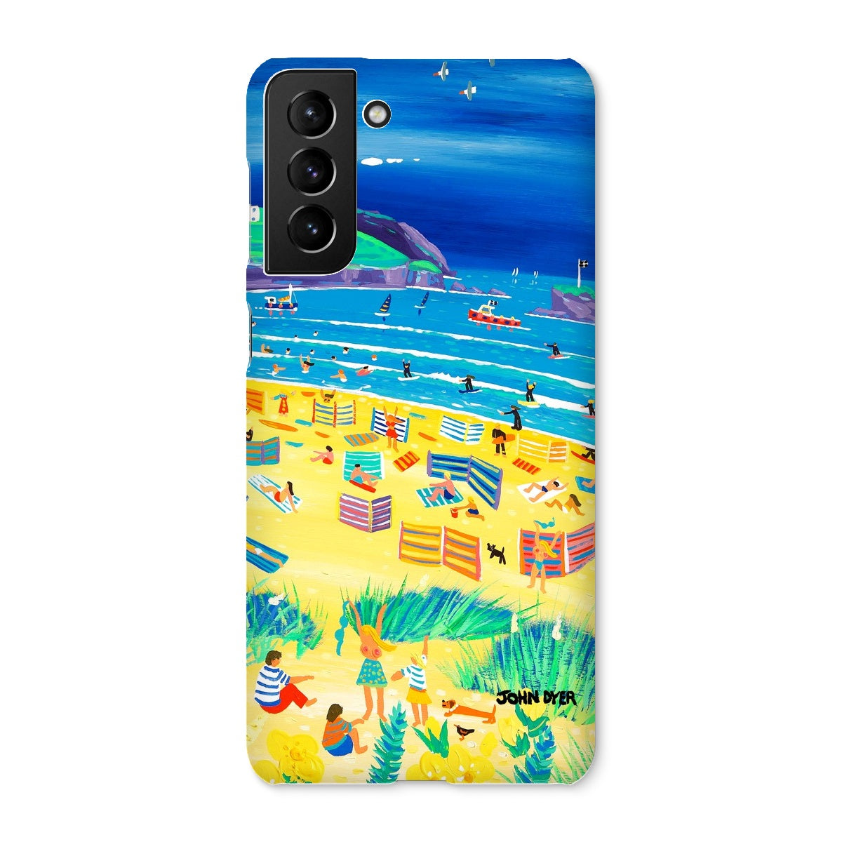 Snap Art Phone Case. Perranporth Beach. Artist John Dyer. Cornwall Art Gallery