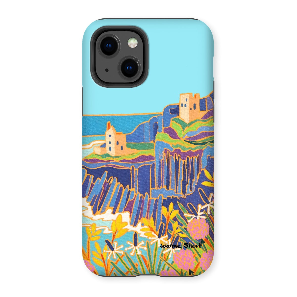 Tough Art Phone Case. Botallack Tin Mines. Artist Joanne Short. Cornwall Art Gallery