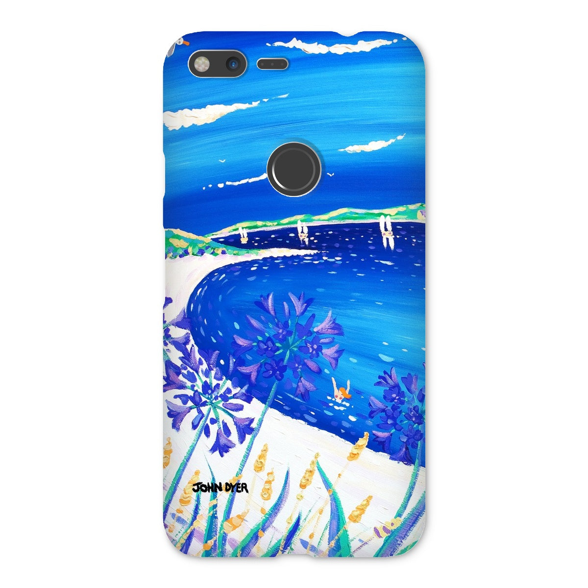 Snap Art Phone Case. Agapanthus Flowers, Tresco. Artist John Dyer. Cornwall Art Gallery.