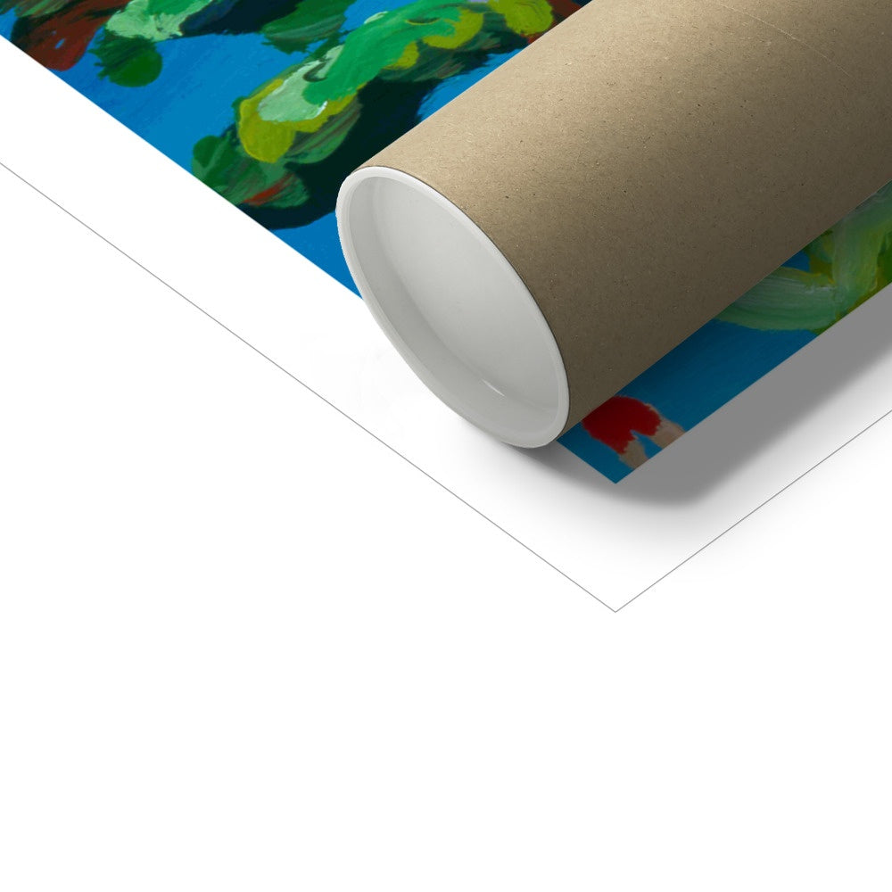 John Dyer Fine Art Print. Open Edition Cornish Art Print. 'Campion Days, Flushing'. Cornwall Art Gallery