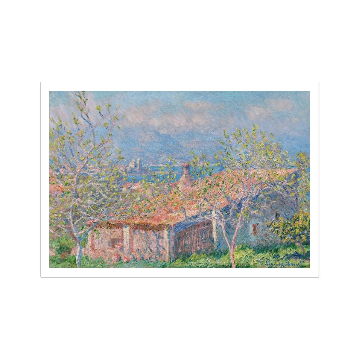 'Gardener's House at Antibes' by Claude Monet. Open Edition Fine Art Print. Historic Art Claude Monet