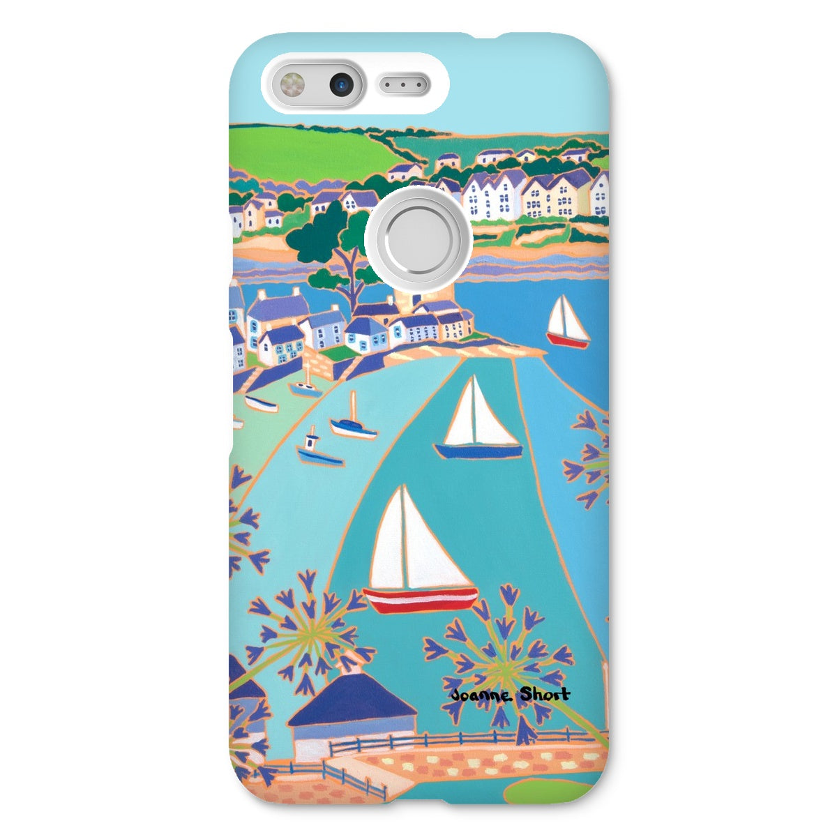 Snap Art Phone Case. Polruan & Fowey River. Artist Joanne Short. Cornwall Art Gallery
