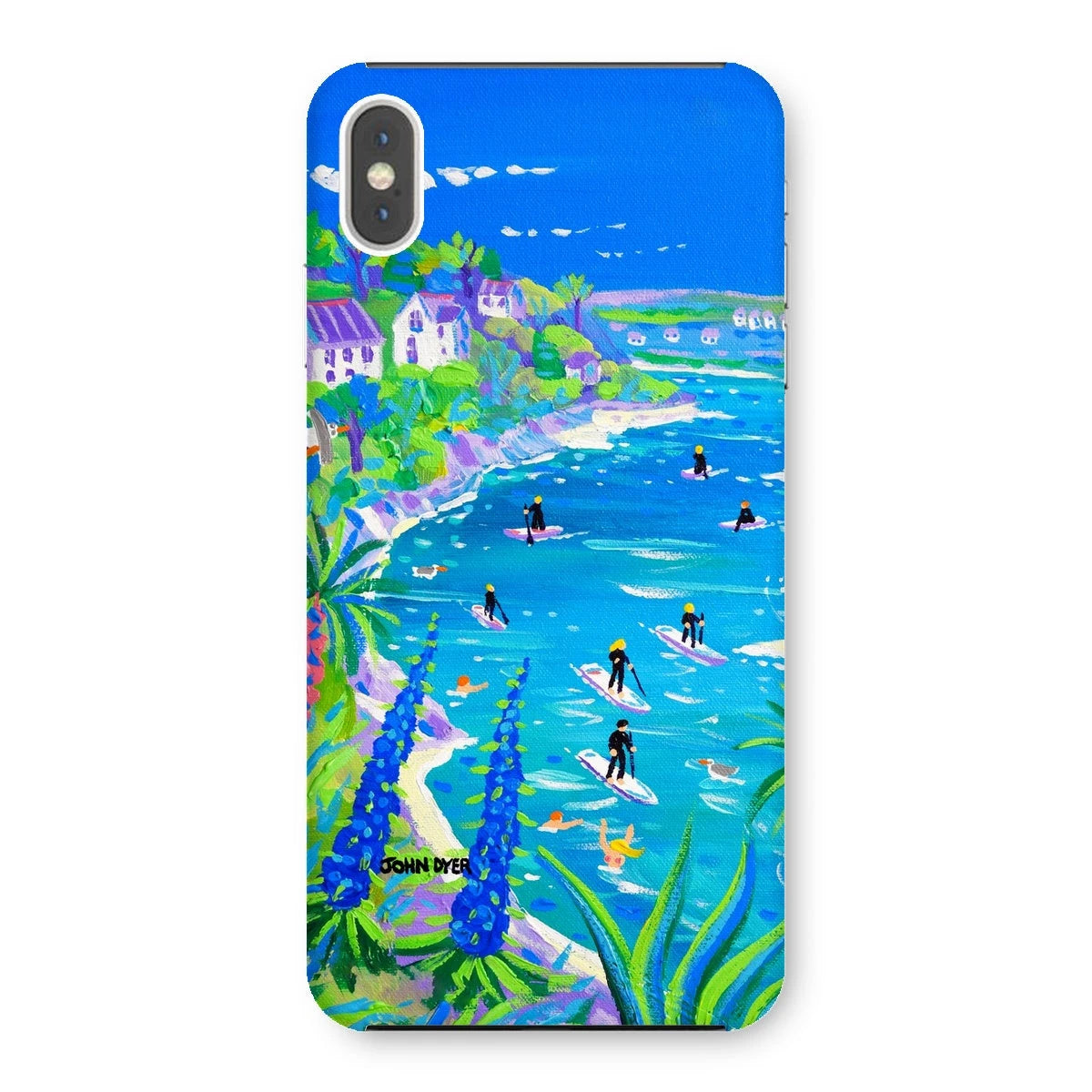 Snap Art Phone Case. SUP Paddleboarding, Gannel Estuary, Newquay. Artist John Dyer. Cornwall Art Gallery John Dyer