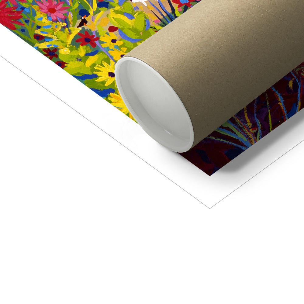 John Dyer Fine Art Print. Open Edition Cornish Art Print. 'Fantasy Island, Tresco Abbey Garden'. Cornwall Art Gallery