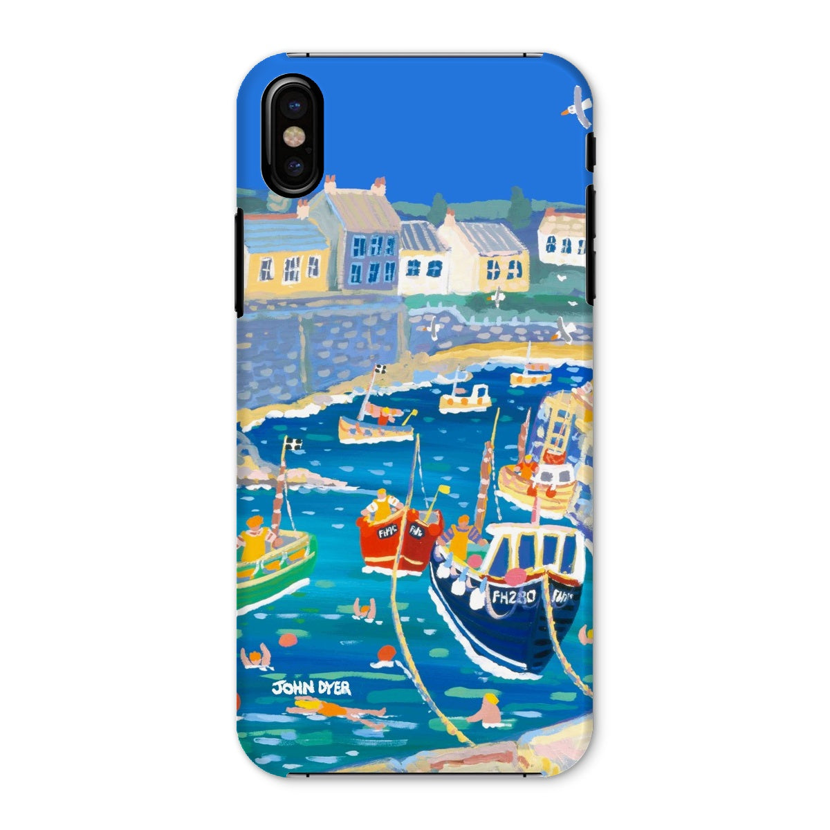 Snap Art Phone Case. Coverack Harbour. Artist John Dyer. Cornwall Art Gallery