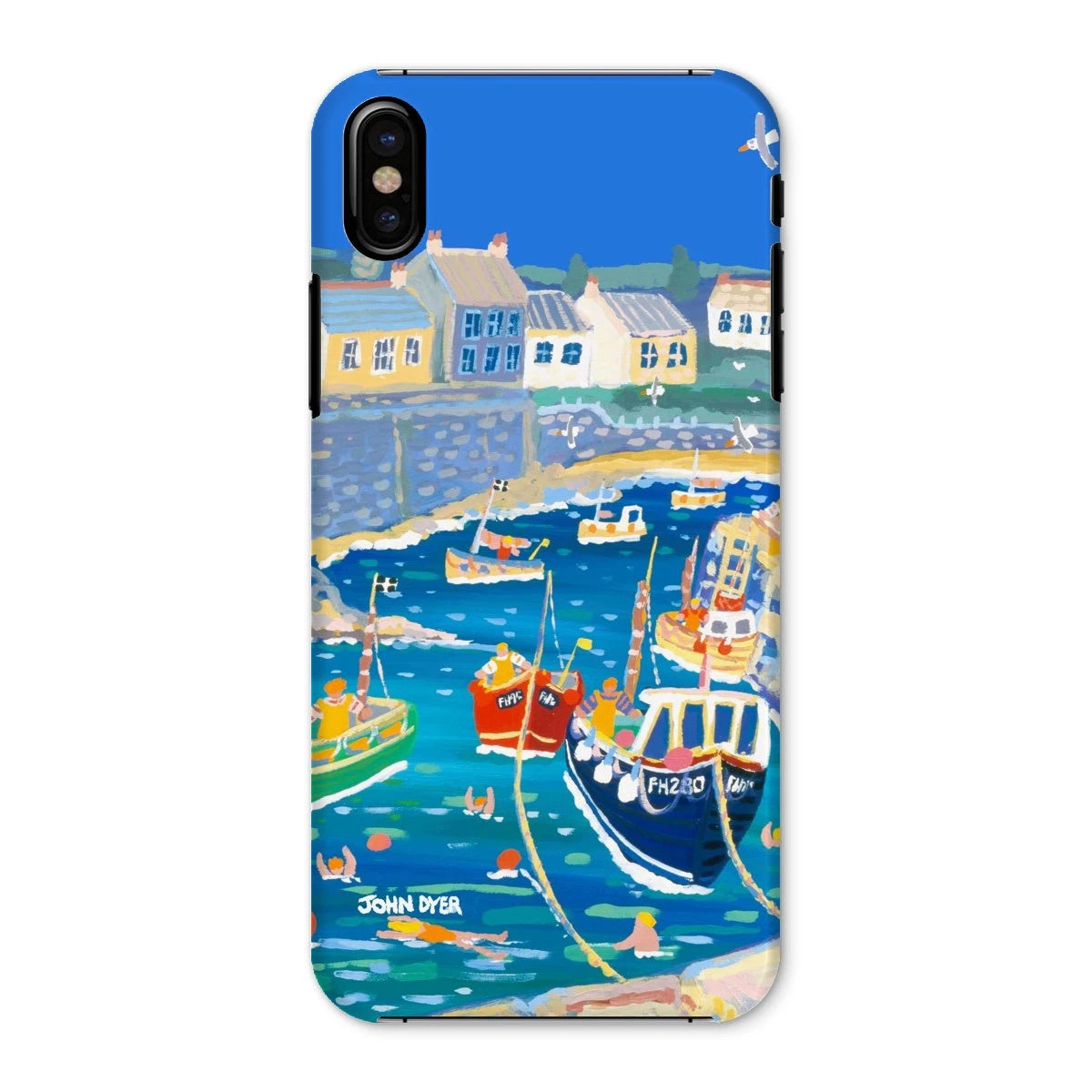 Snap Art Phone Case. Coverack Harbour. Artist John Dyer. Cornwall Art Gallery John Dyer