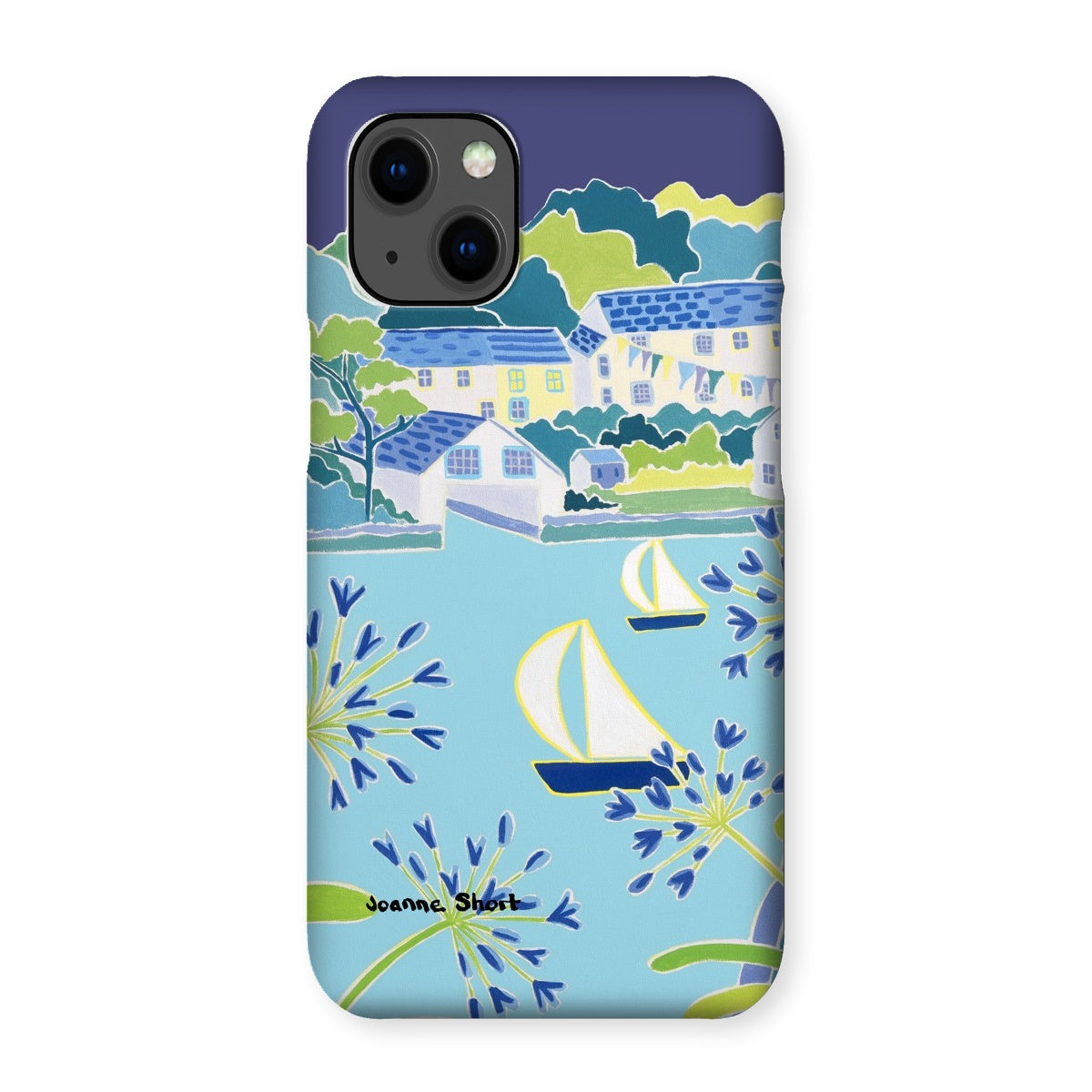 Snap Art Phone Case. Helford River & Village. Artist Joanne Short. Cornwall Art Gallery