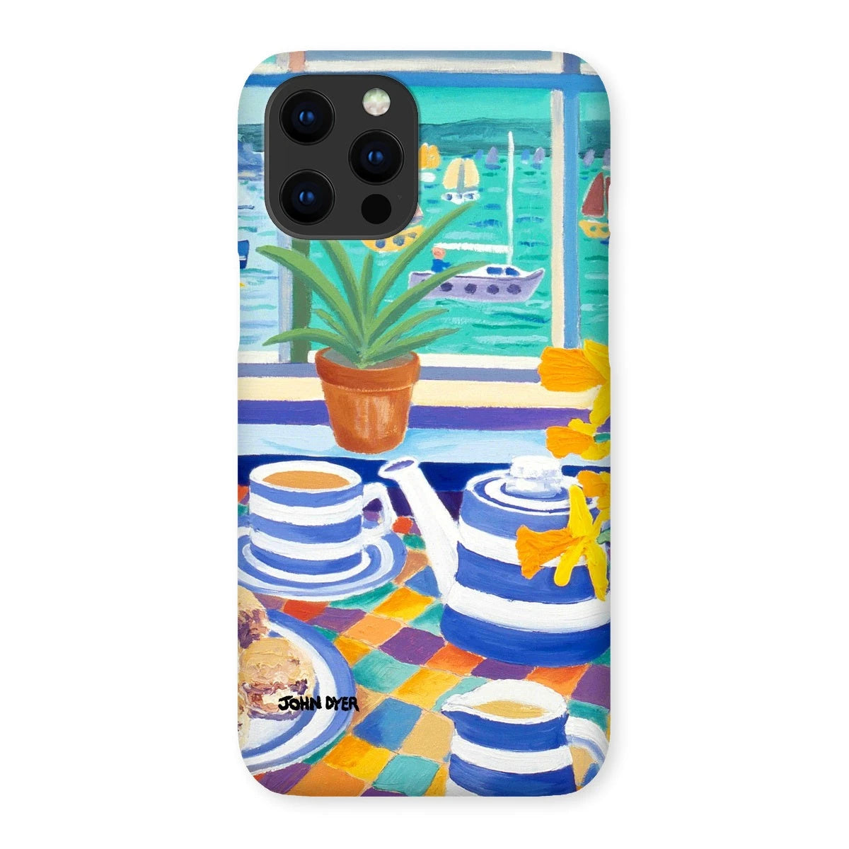 Snap Art Phone Case. Cornishware. Artist John Dyer. Cornwall Art Gallery John Dyer