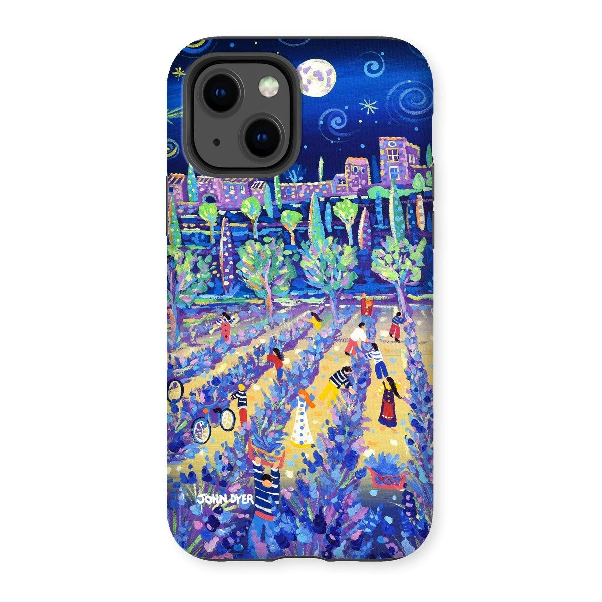 Tough Art Phone Case. Lavender Pickers, Provence, France. Artist John Dyer. Cornwall Art Gallery. John Dyer
