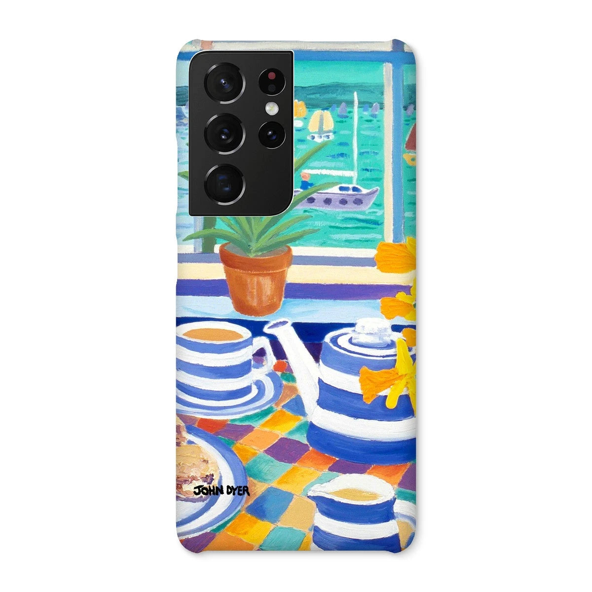 Snap Art Phone Case. Cornishware. Artist John Dyer. Cornwall Art Gallery John Dyer