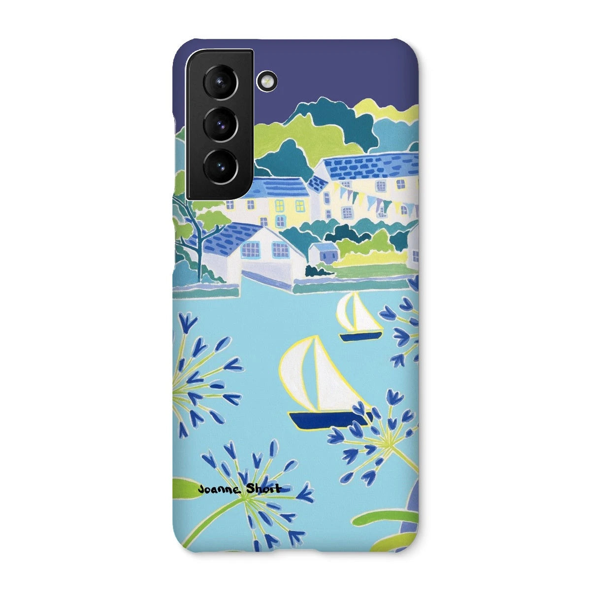 Snap Art Phone Case. Helford River & Village. Artist Joanne Short. Cornwall Art Gallery Joanne Short