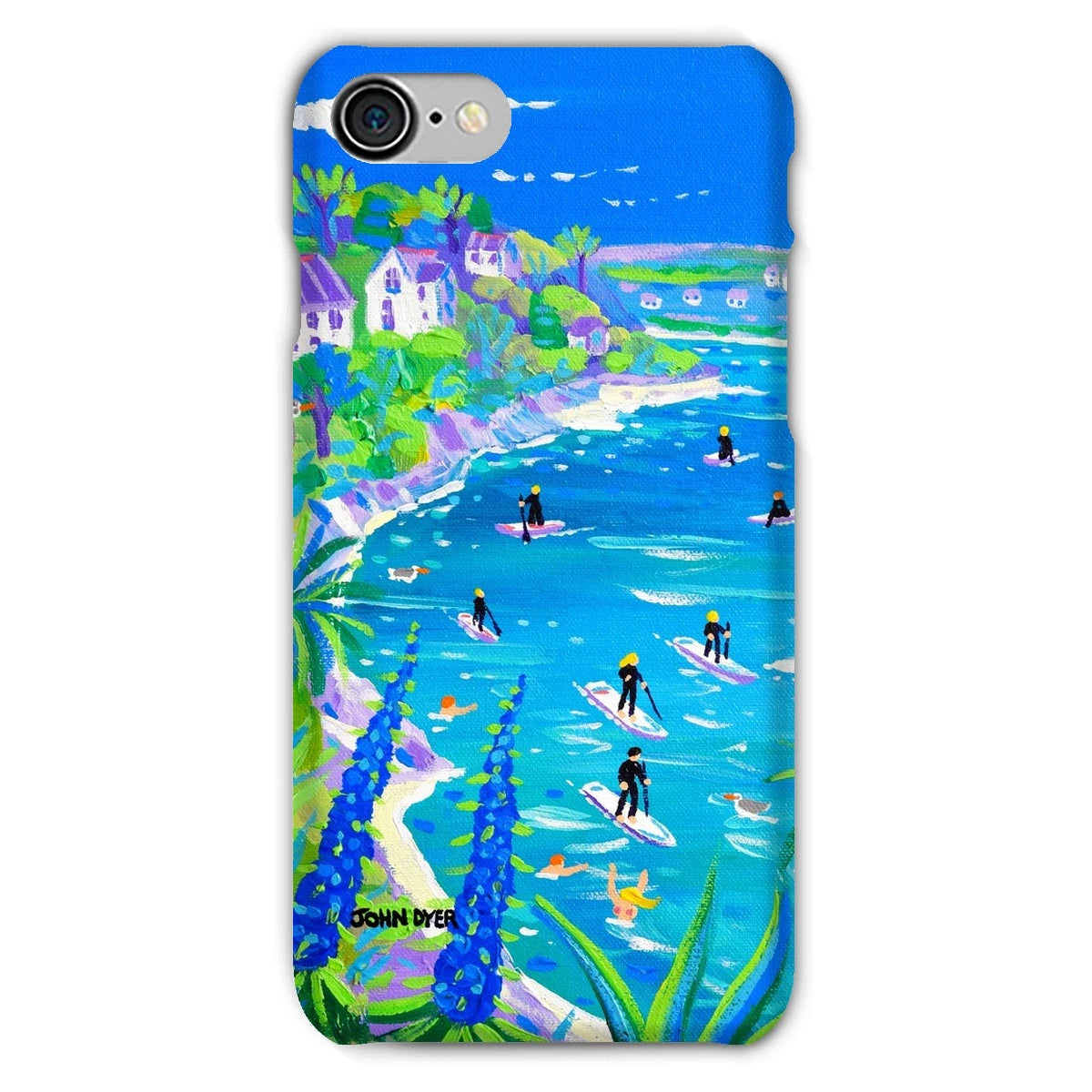 Snap Art Phone Case. SUP Paddleboarding, Gannel Estuary, Newquay. Artist John Dyer. Cornwall Art Gallery John Dyer