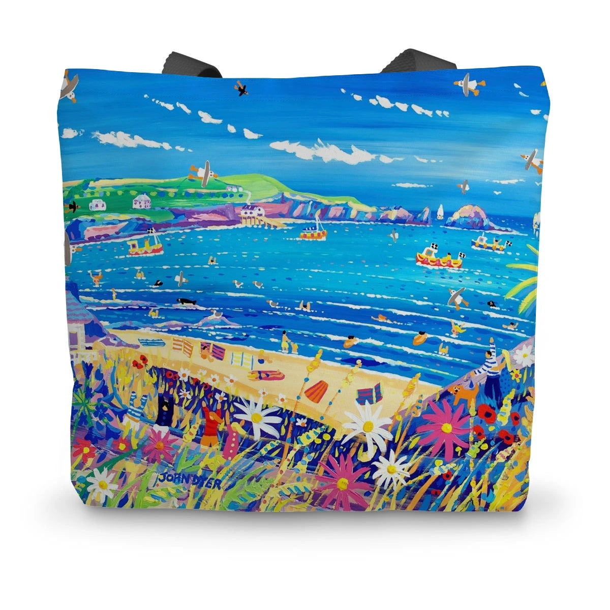 Mother Ivey's Bay Cornwall by John Dyer Canvas Tote Bag John Dyer