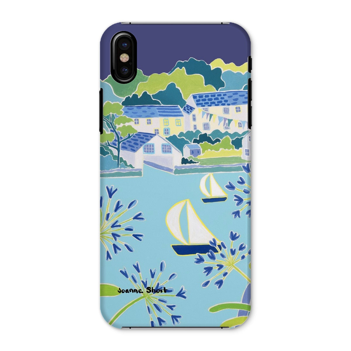 Snap Art Phone Case. Helford River & Village. Artist Joanne Short. Cornwall Art Gallery