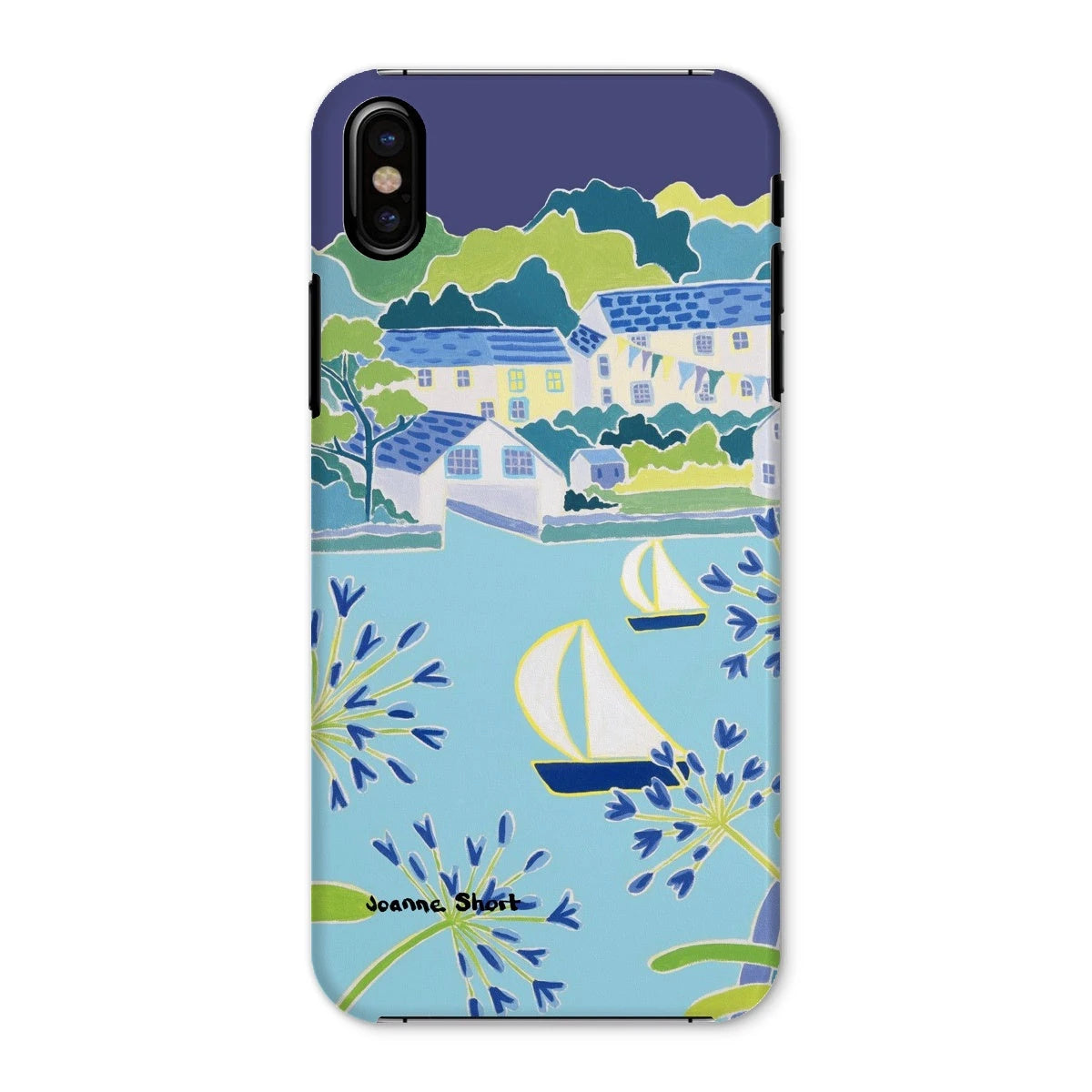 Snap Art Phone Case. Helford River & Village. Artist Joanne Short. Cornwall Art Gallery Joanne Short