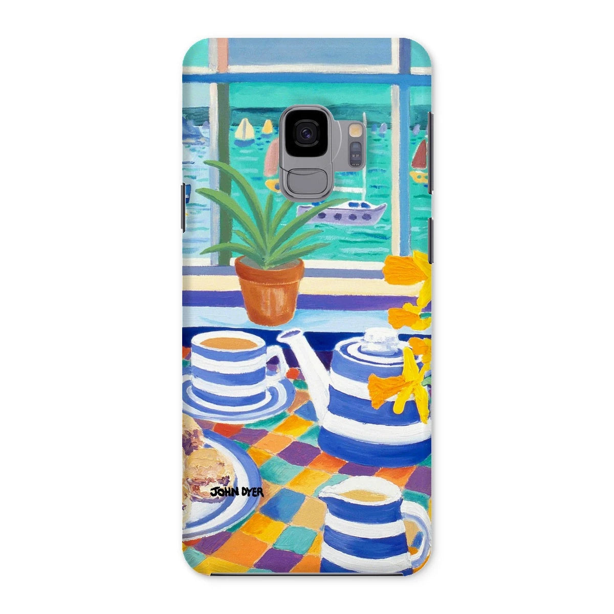 Snap Art Phone Case. Cornishware. Artist John Dyer. Cornwall Art Gallery John Dyer
