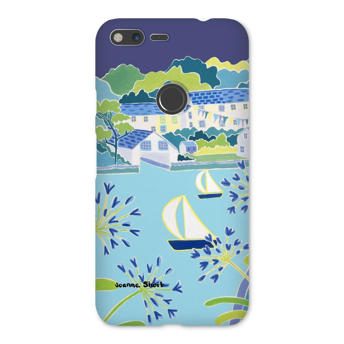 Snap Art Phone Case. Helford River & Village. Artist Joanne Short. Cornwall Art Gallery