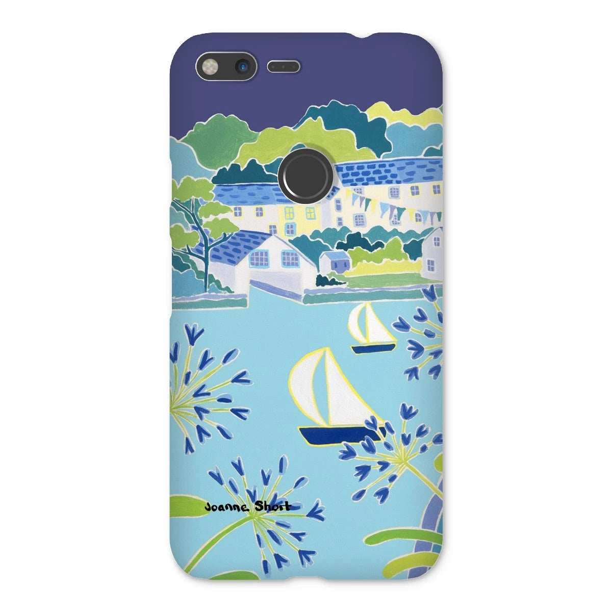 Snap Art Phone Case. Helford River & Village. Artist Joanne Short. Cornwall Art Gallery Joanne Short