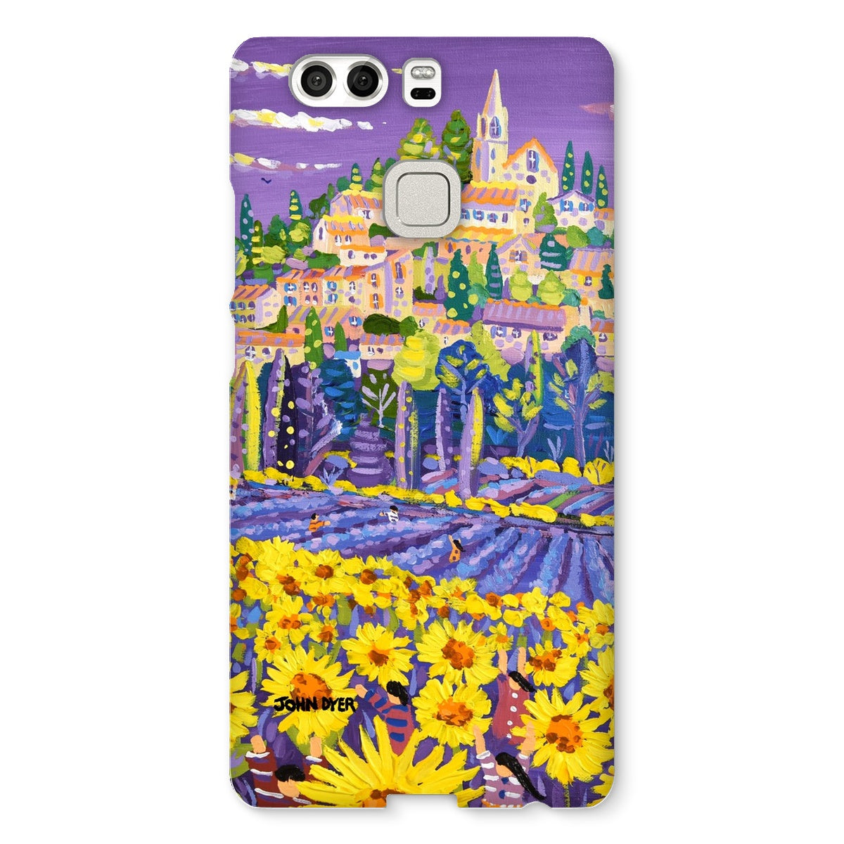 Snap Art Phone Case. Lavender & Sunflower Pickers, Provence, France. Artist John Dyer. Cornwall Art Gallery.