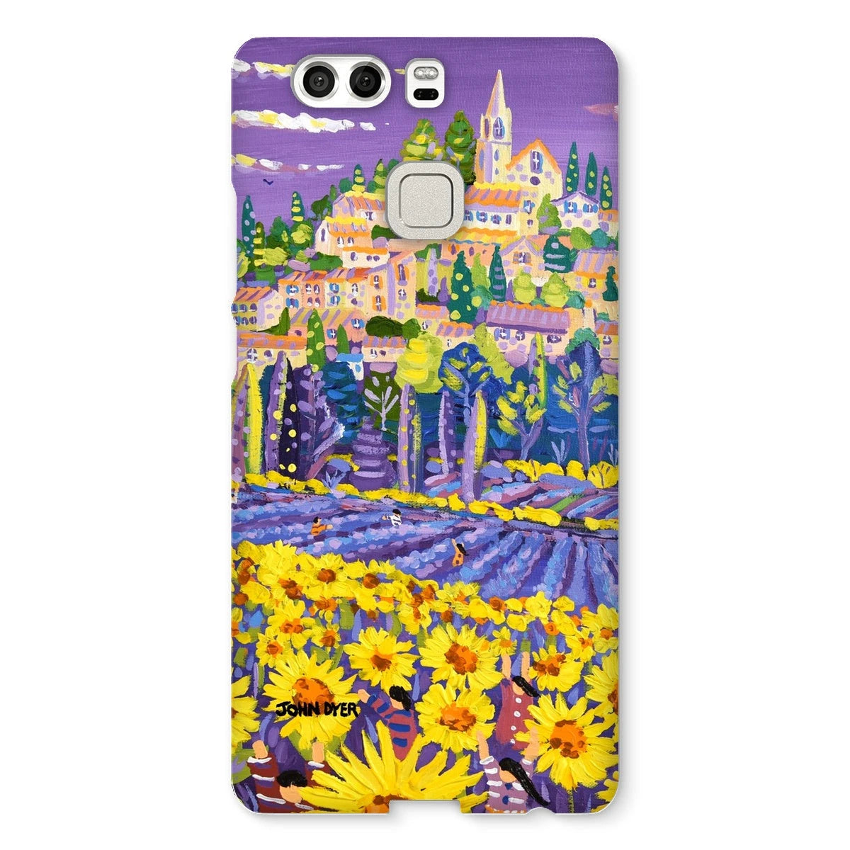 Snap Art Phone Case. Lavender & Sunflower Pickers, Provence, France. Artist John Dyer. Cornwall Art Gallery. John Dyer