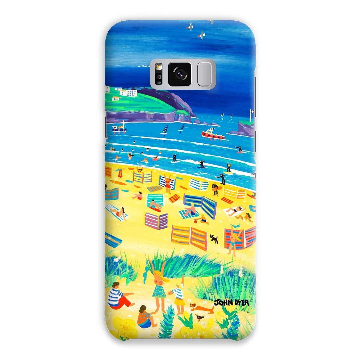Snap Art Phone Case. Perranporth Beach. Artist John Dyer. Cornwall Art Gallery John Dyer