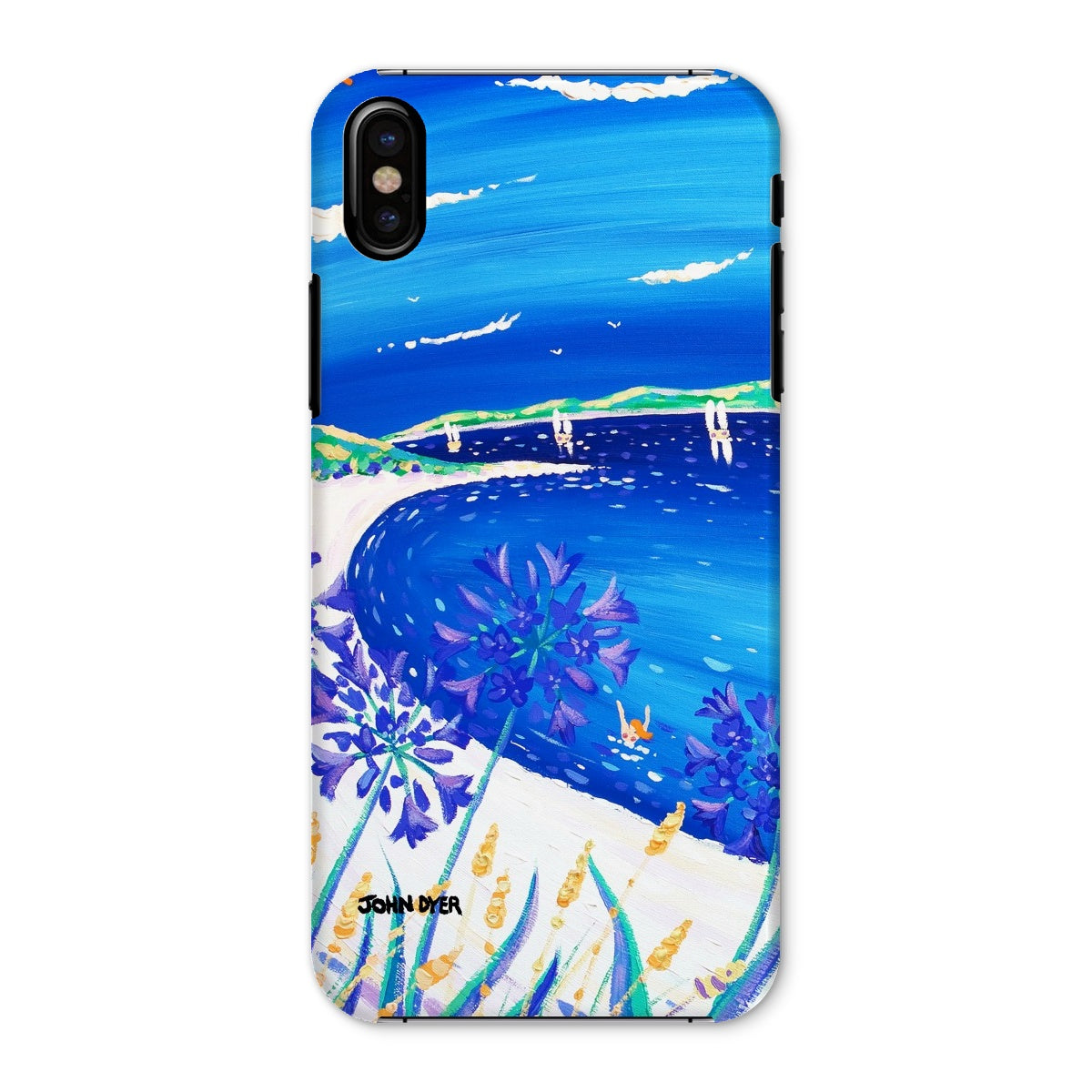 Snap Art Phone Case. Agapanthus Flowers, Tresco. Artist John Dyer. Cornwall Art Gallery.