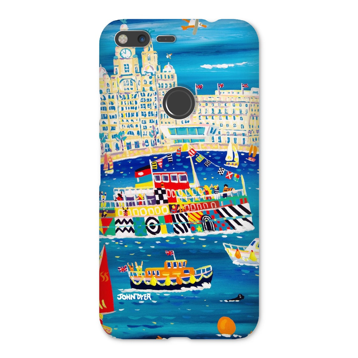 Snap Art Phone Case. Liverpool Mersey River Dazzle Ferry. Artist John Dyer. Cornwall Art Gallery John Dyer