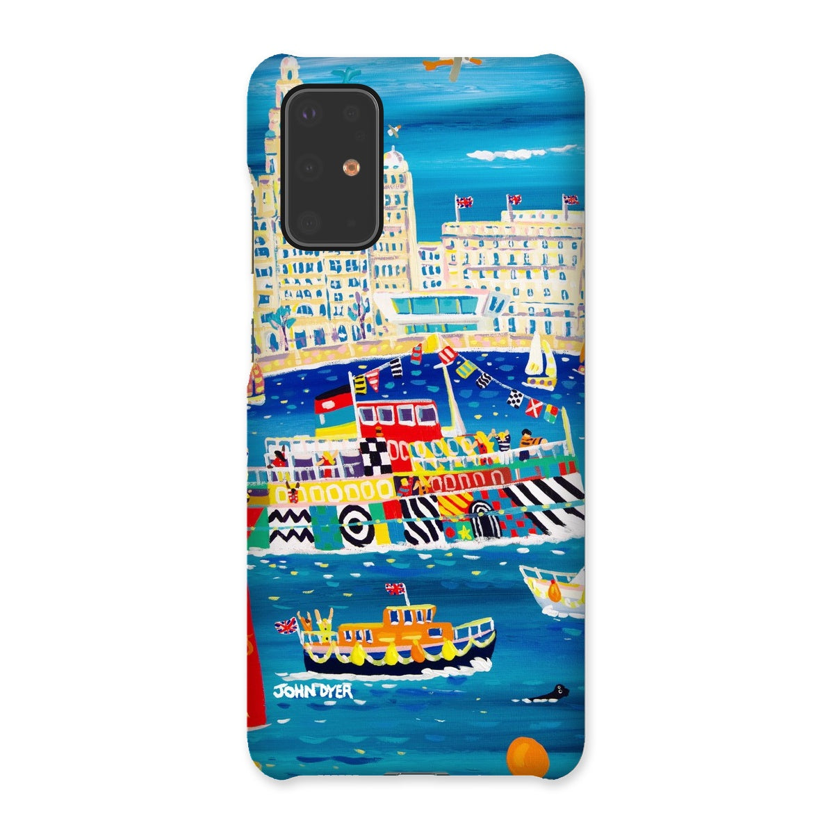 Snap Art Phone Case. Liverpool Mersey River Dazzle Ferry. Artist John Dyer. Cornwall Art Gallery