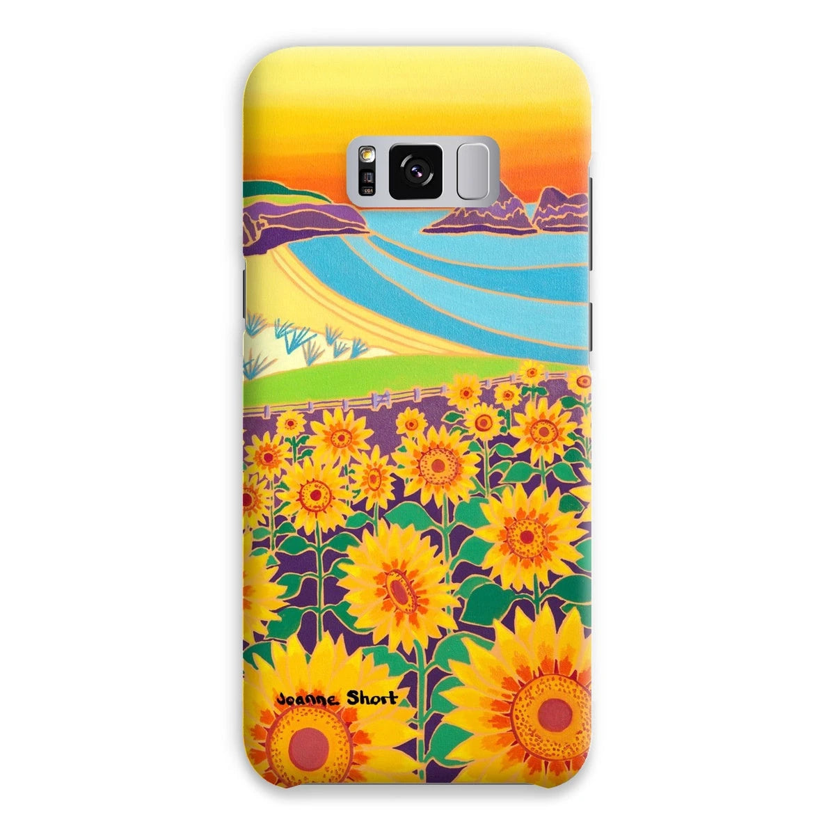 Snap Art Phone Case. Sunflowers, Holywell Bay. Artist Joanne Short. Cornwall Art Gallery Joanne Short