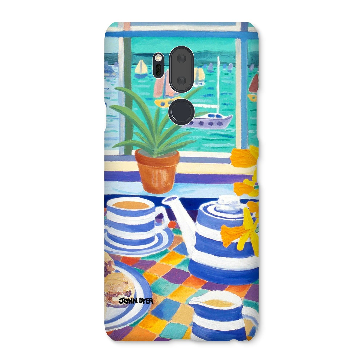 Snap Art Phone Case. Cornishware. Artist John Dyer. Cornwall Art Gallery