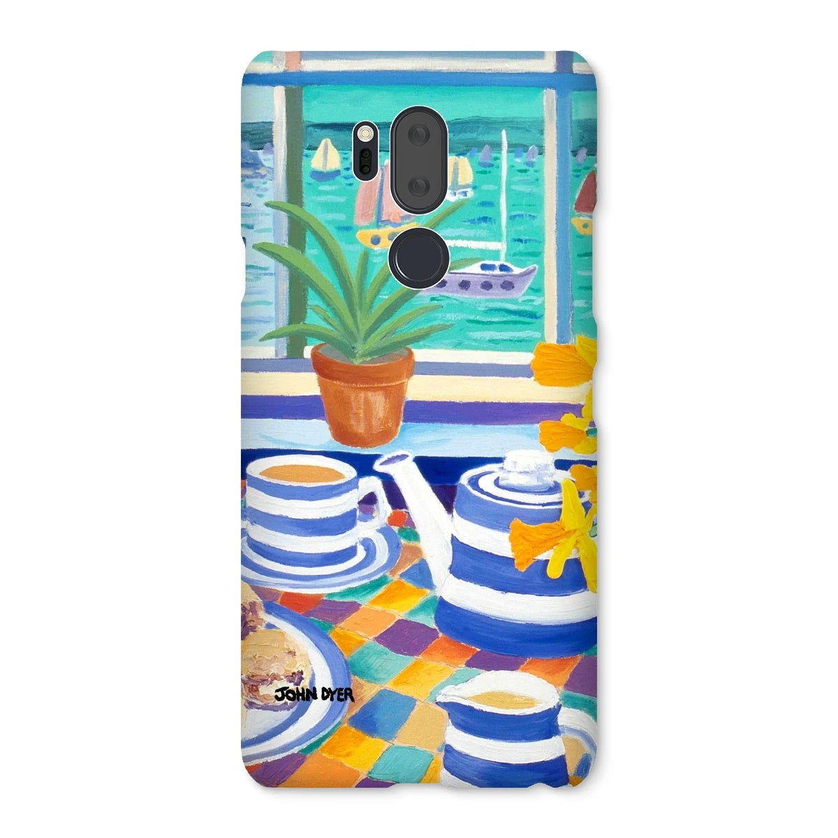 Snap Art Phone Case. Cornishware. Artist John Dyer. Cornwall Art Gallery John Dyer