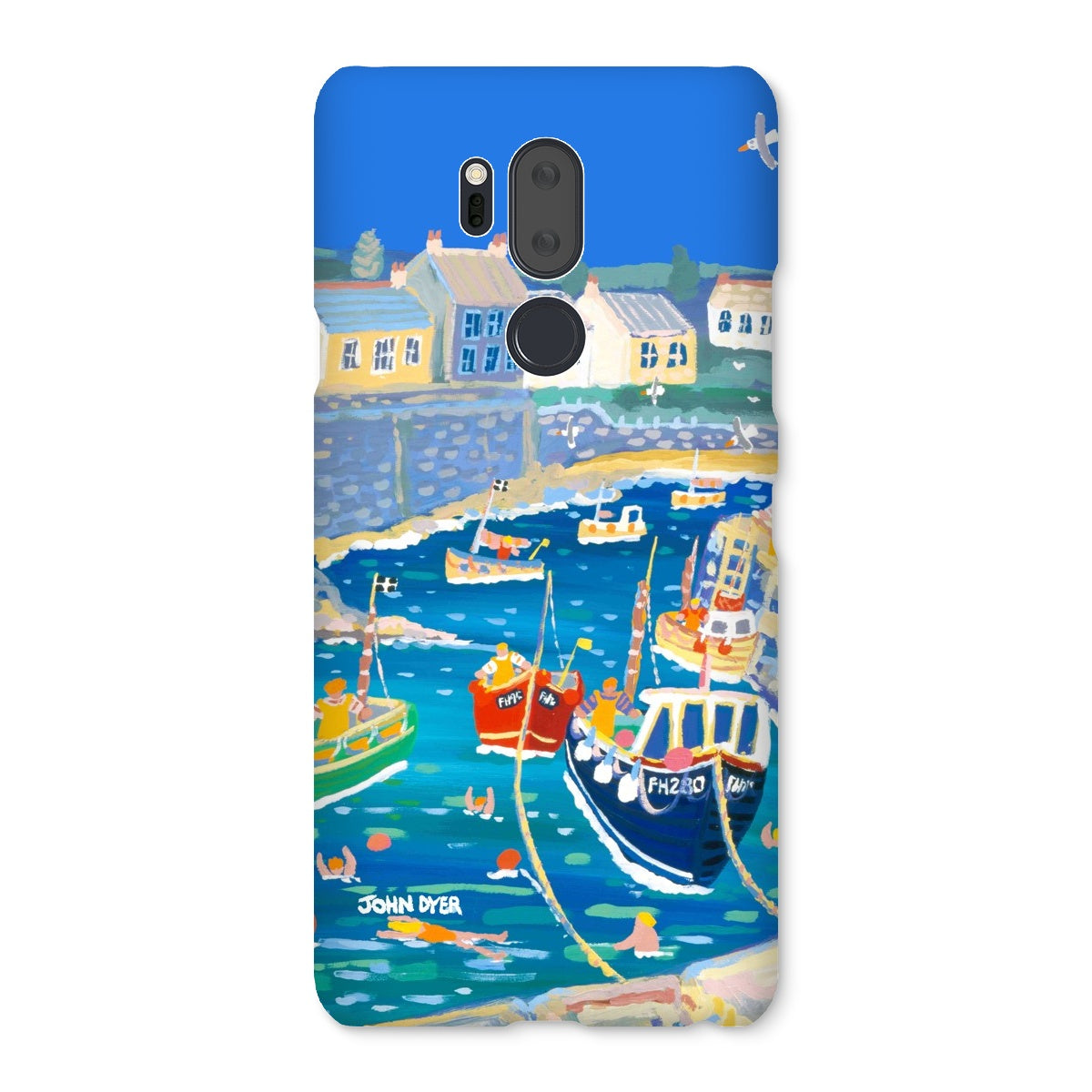 Snap Art Phone Case. Coverack Harbour. Artist John Dyer. Cornwall Art Gallery