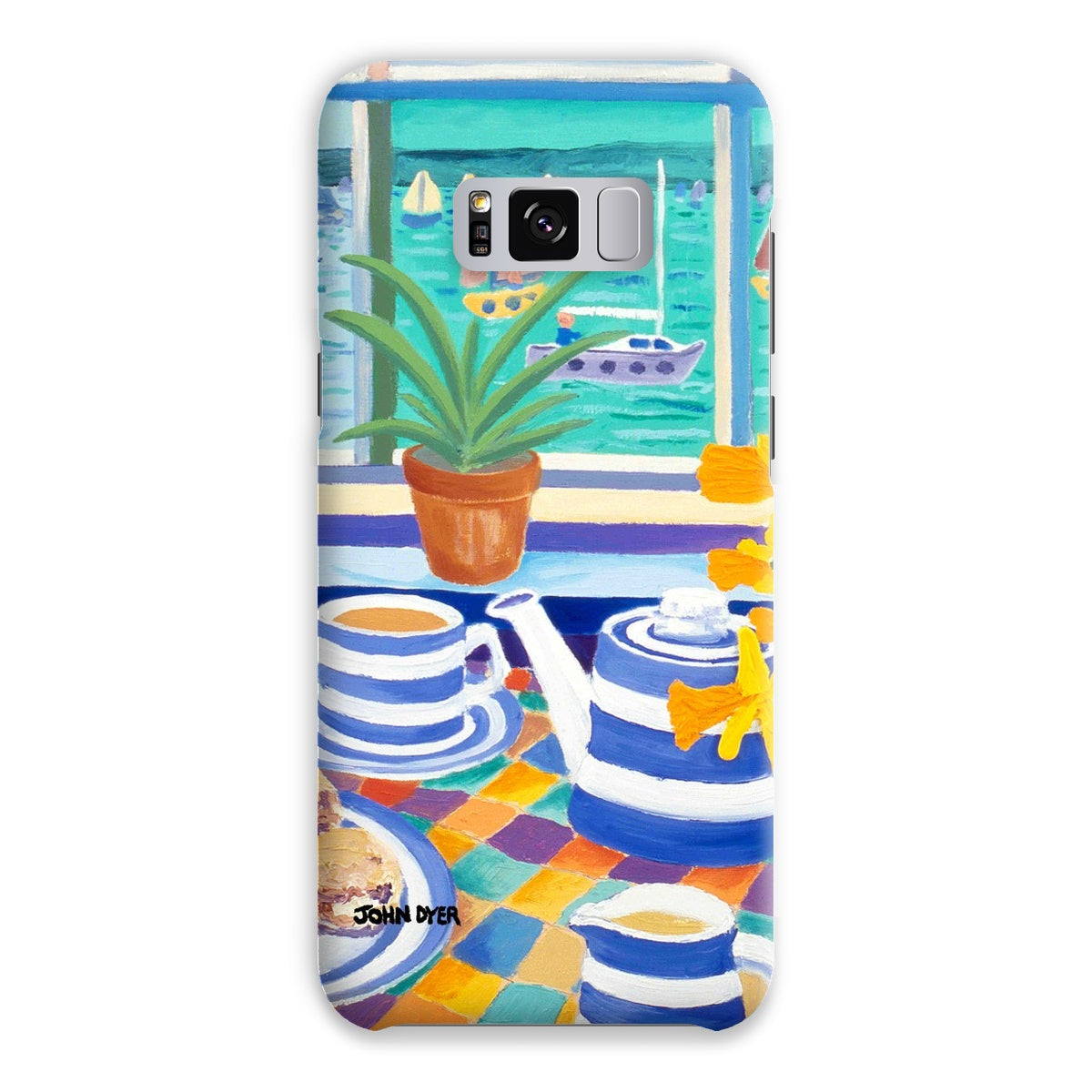 Snap Art Phone Case. Cornishware. Artist John Dyer. Cornwall Art Gallery
