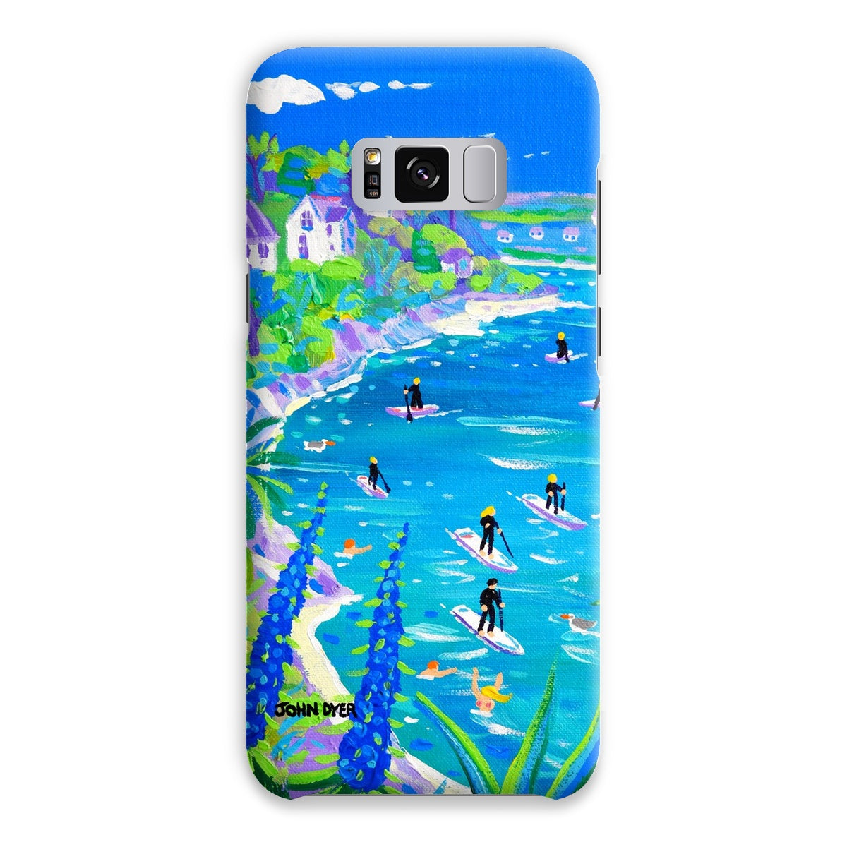 Snap Art Phone Case. SUP Paddleboarding, Gannel Estuary, Newquay. Artist John Dyer. Cornwall Art Gallery
